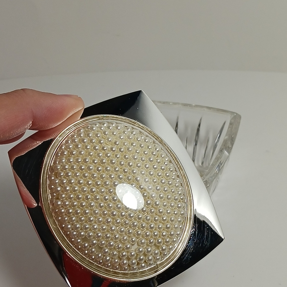 Lenox Jubilee Peal Ring Box Glass Jewelry Box - Picture 2 of 8